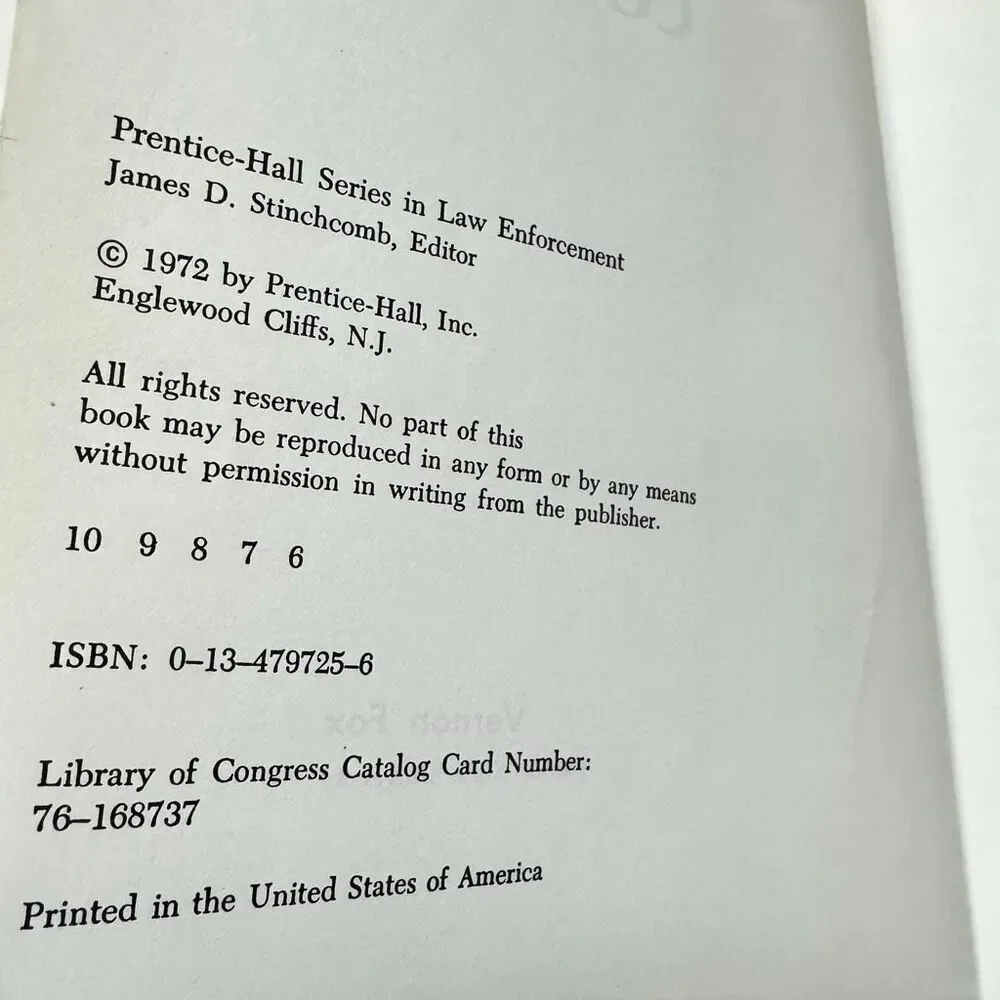 Introduction To Corrections - Vernon Fox (1972, Prentice-Hall, Hardback, DJ)